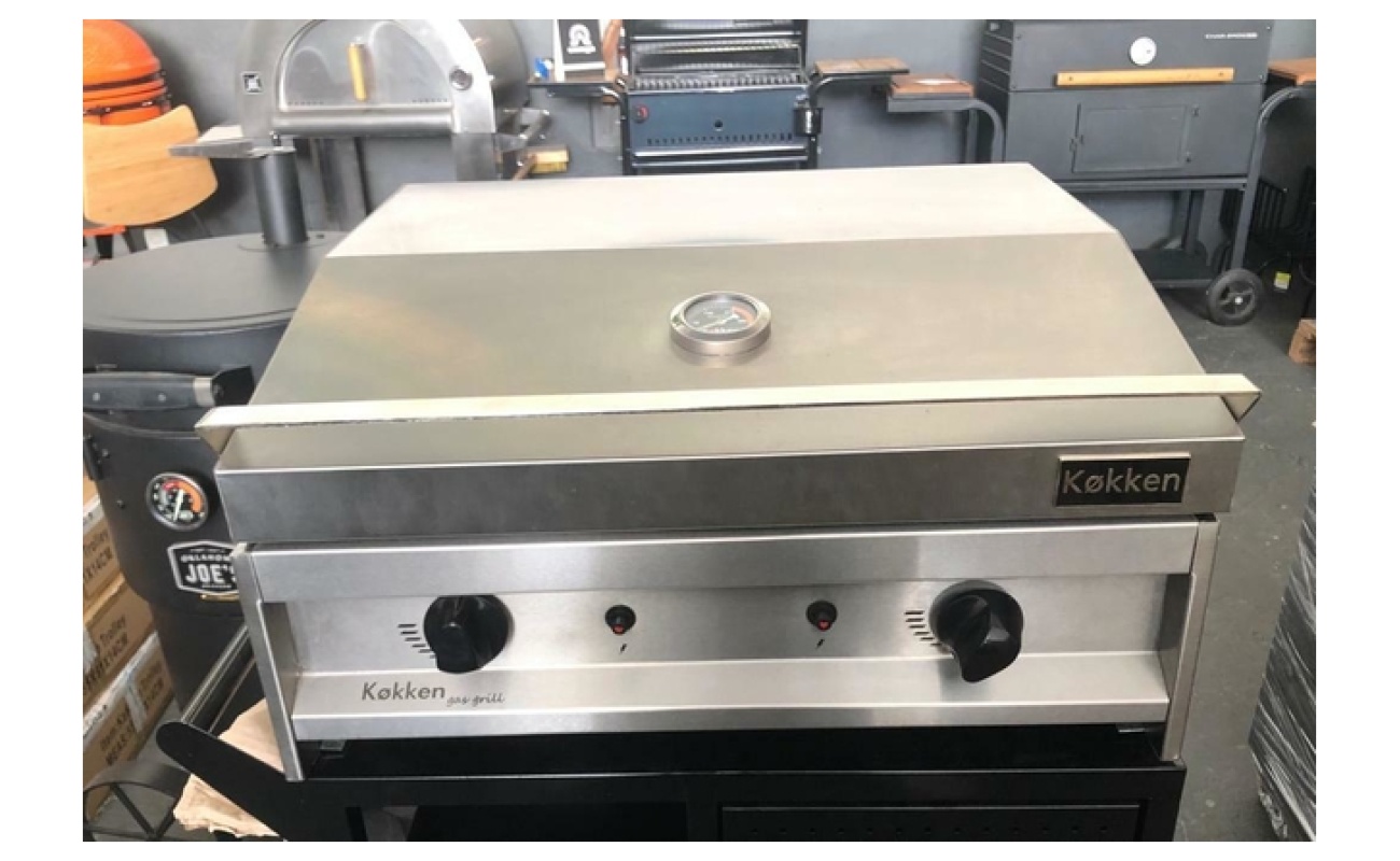 Parrilla a gas Kokken 67 con tapa