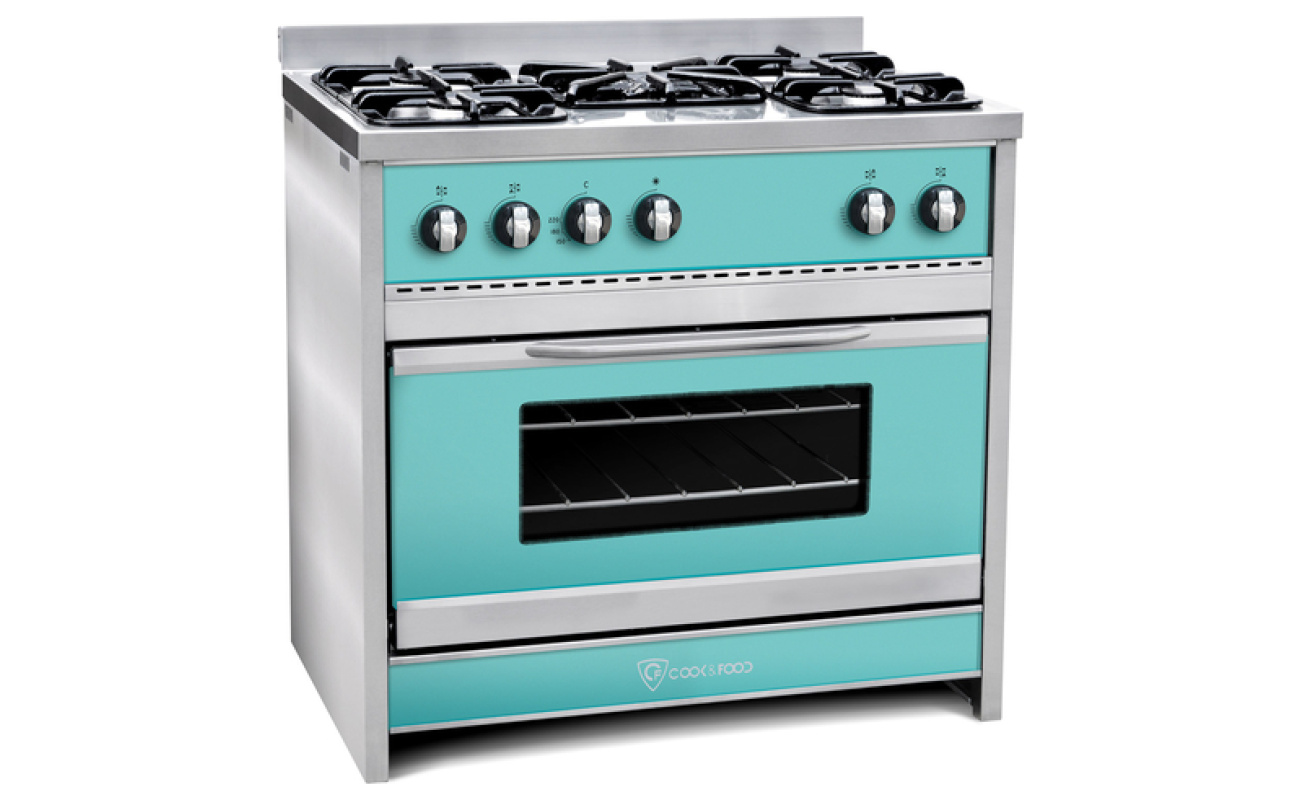 Cocina TST semi industrial 90cm verde