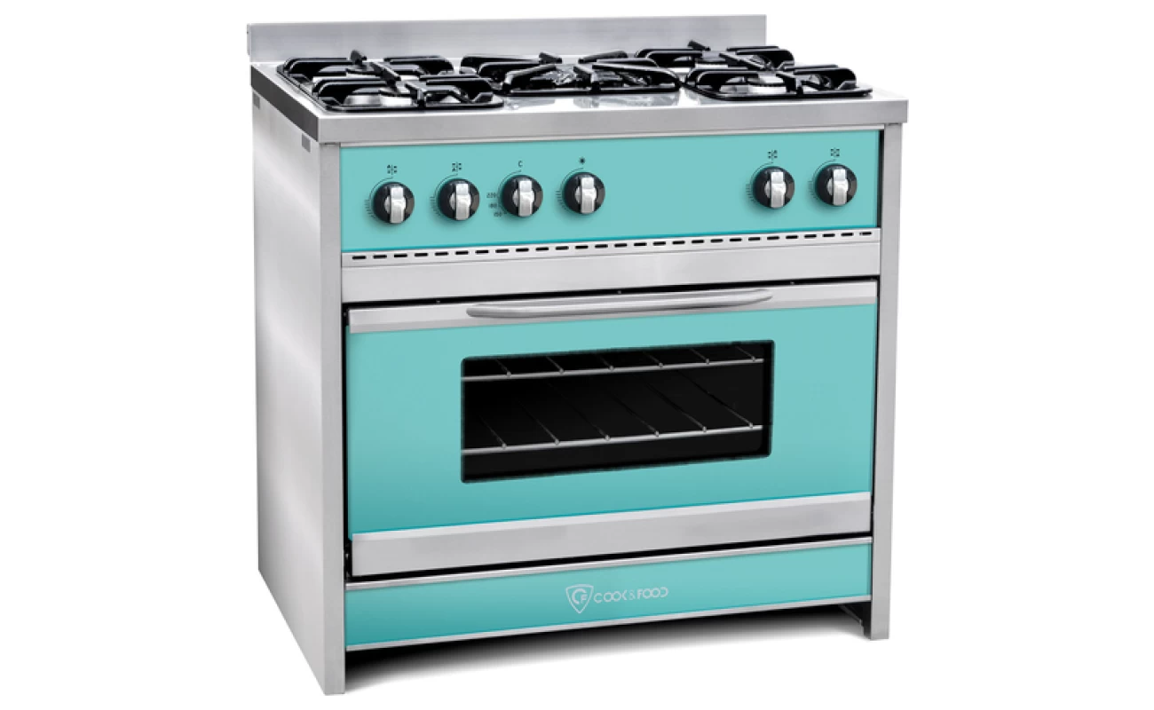 Cocina TST semi industrial 90cm verde