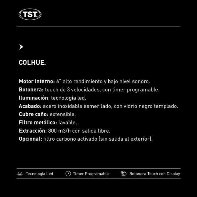 ▷ TST campana para isla de cocina Colhue 60 cm 🔥 2024 – Nati de TodoCocinas