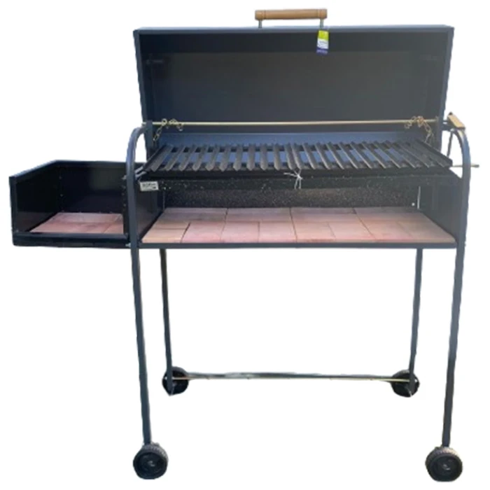 Parrilla economica con tapa y ruedas