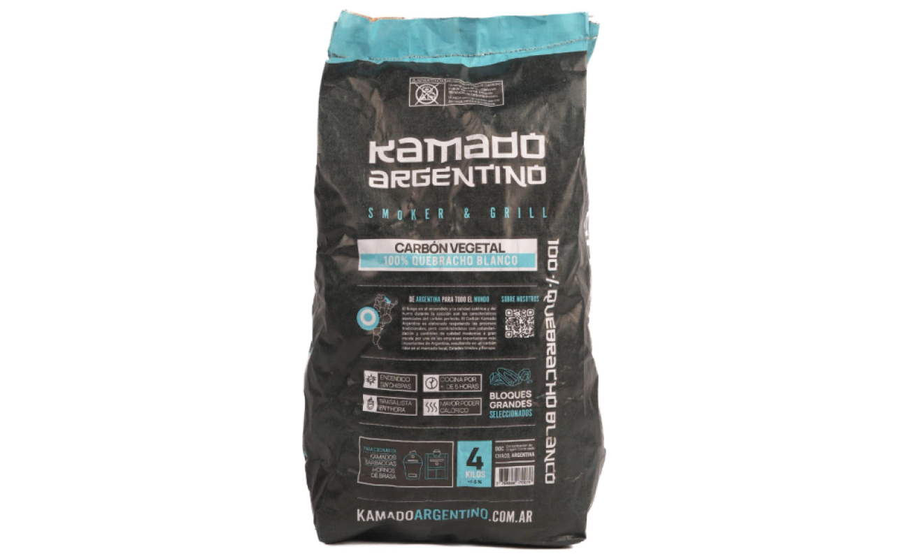 Carbón vegetal Kamado Argentino 4kg