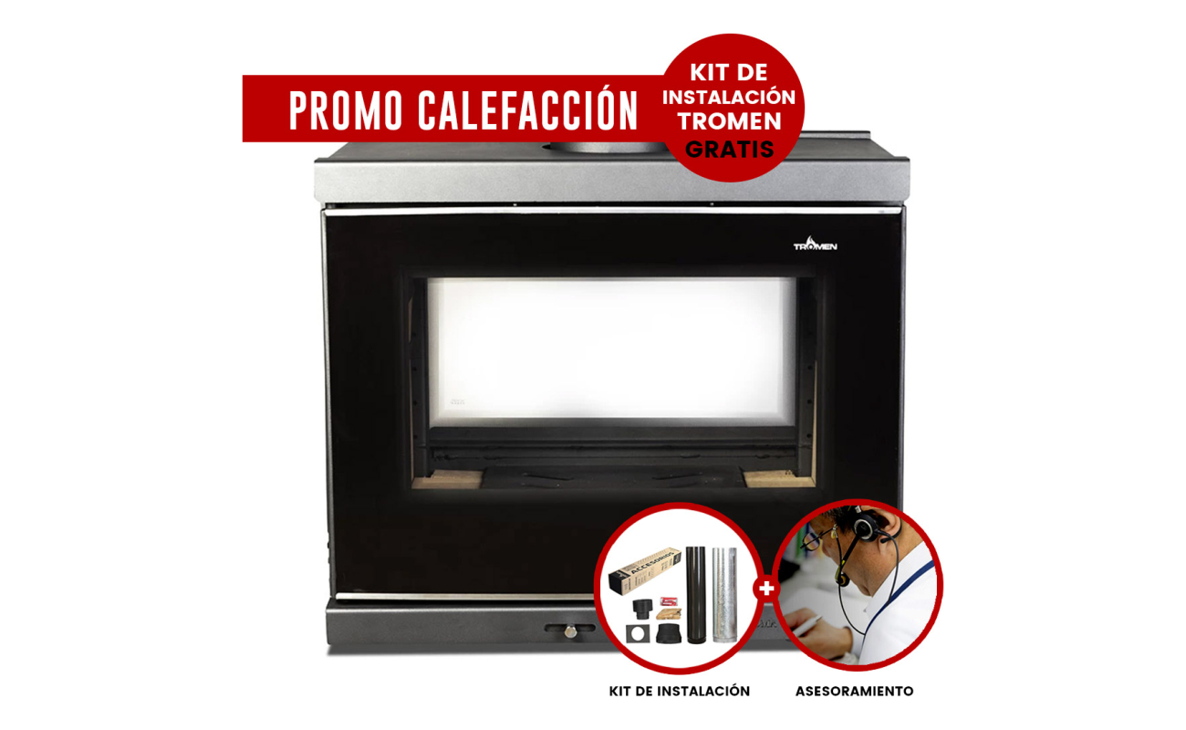 Salamandra Tromen Roma Doble Puerta + Kit de instalción