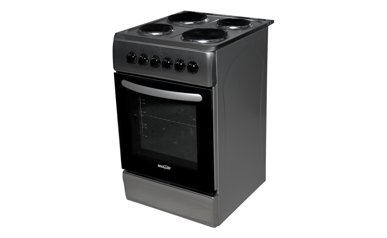 Cocina Eléctrica Brolux 4 Hornallas – Acero Inoxidable