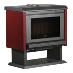 Calefactor a leña Gold 800 Black Vision Burdeo