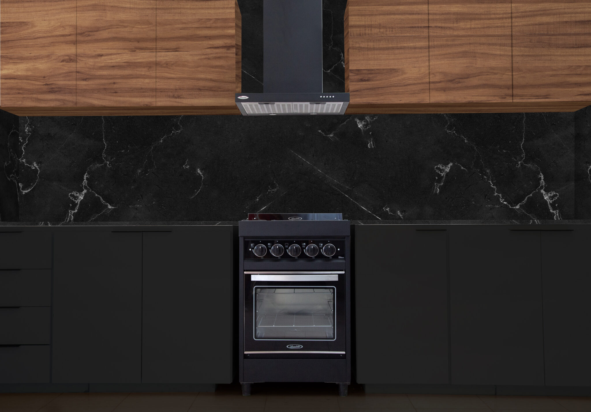 Cocina Semi Industrial Maraldi Glass Black - 55cm