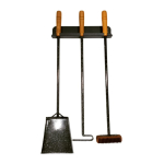Kit para parrilla pala atizador y cepillo