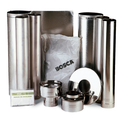 Kit base para instalación de calefactor a leña Bosca 6”x4 m. K350
