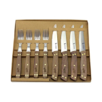 Set de 4 Cuchillos 5" + 4 Tenedores Asado Kangkawe