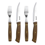 Set De 2 Cuchillos + 2 Tenedores Para Asado Kangkawe