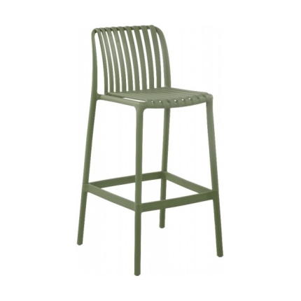 Banqueta Alta de Exterior Thea Verde PVC con Protección UV
