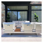 Juego de Living de Exterior Esquinero Premium Mollys – 4 Piezas