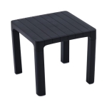 Mesa Auxiliar de Exterior Lotus Negra PVC con Protección UV