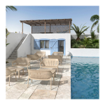 Set de Exterior Lotus Beige – Living de Jardín 4 Piezas