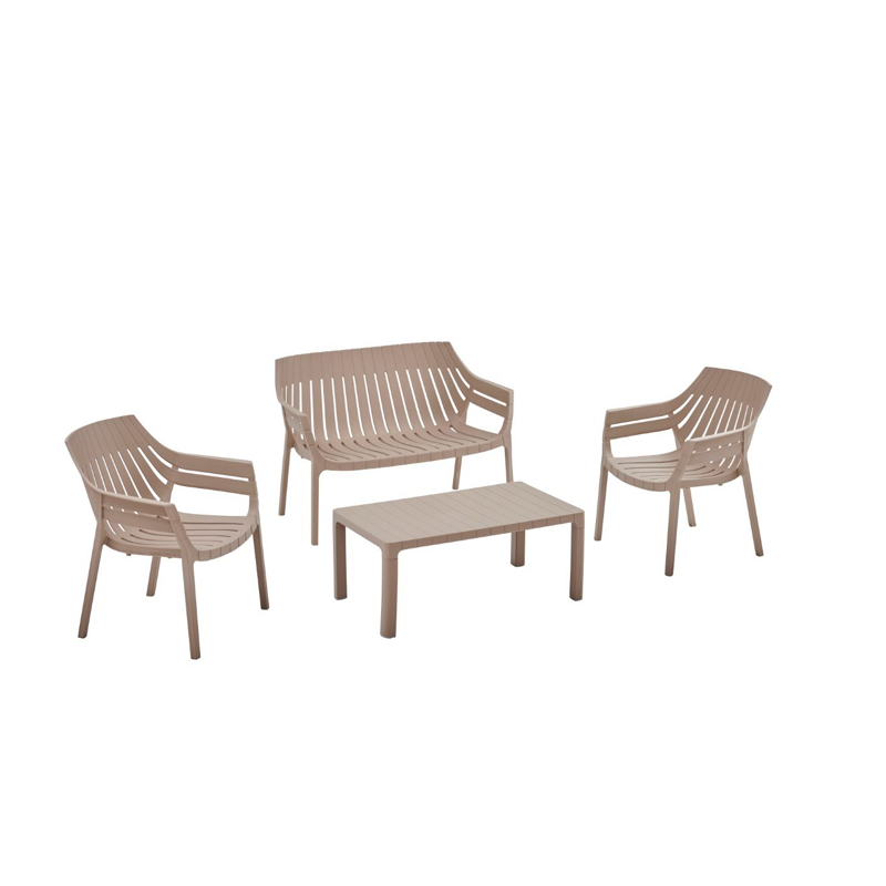 set-exterior-lotus-beige Set de Exterior Lotus Beige – Living de Jardín 4 Piezas