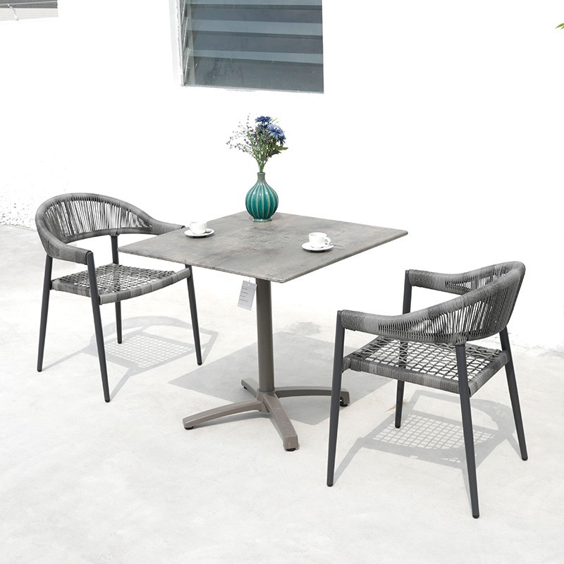 Silla de Exterior Byron Aluminio y Fibra de Polipropileno