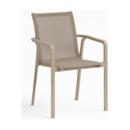 Silla de Exterior Kappa Beige PVC con Protección UV