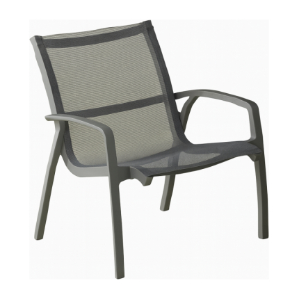 Sillón de Exterior Kappa Gris PVC con Protección UV