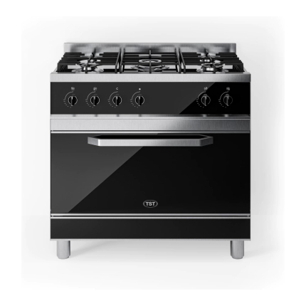 Cocina Semi Industrial TST Vesta 90 cm Negra Vidrio Templado
