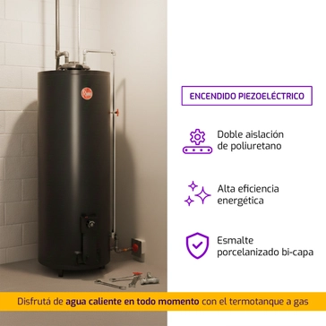 Termotanque a Gas Natural Rheem 120 Litros de Pie TGNP120RH