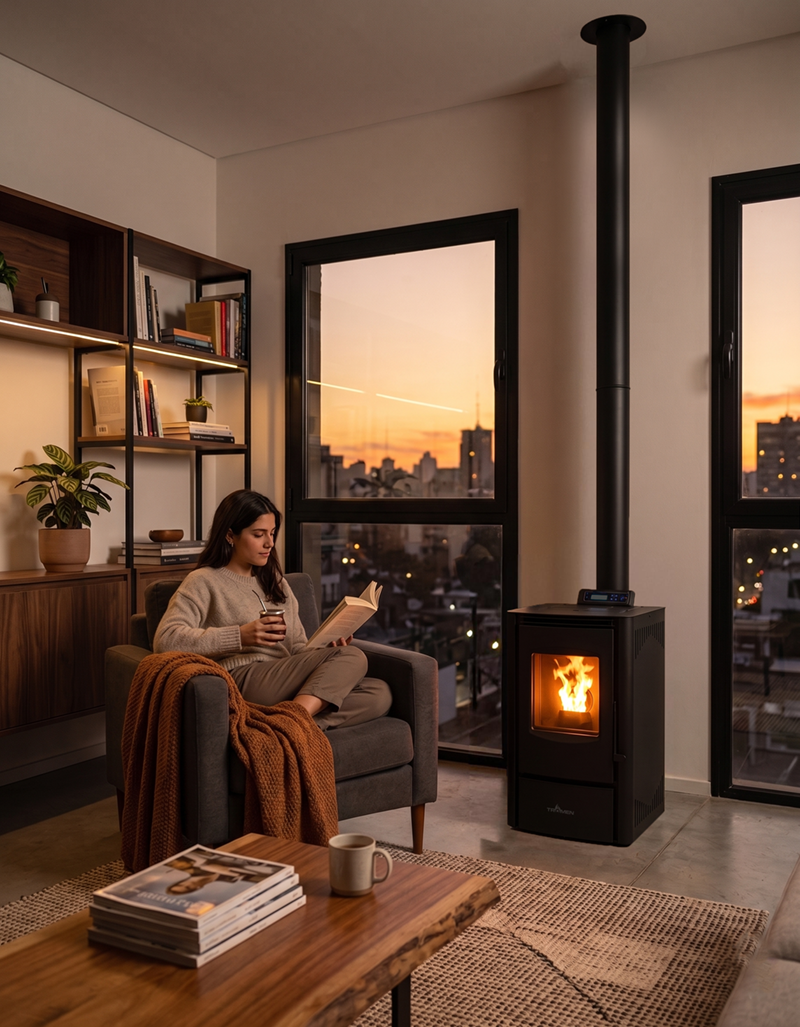 Calefactor a pellet Tromen 7KW