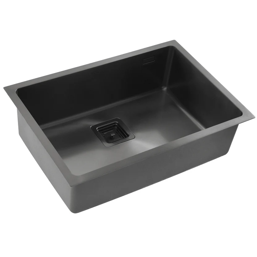 660BMelib Pileta de Cocina Essentia Simple 660B Grafito Satinado Mi Pileta