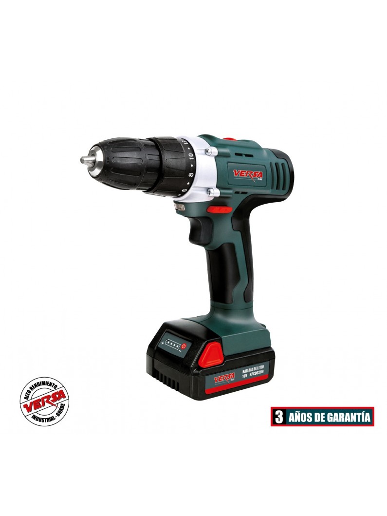 kpcd0209-v_foto2_encab_1 Taladro Atornillador Recargable Versa 18V 10 mm con 2 Baterías