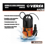 Bomba de Agua Sumergible Versa MAX 400W Alto Caudal 10.500 L/h
