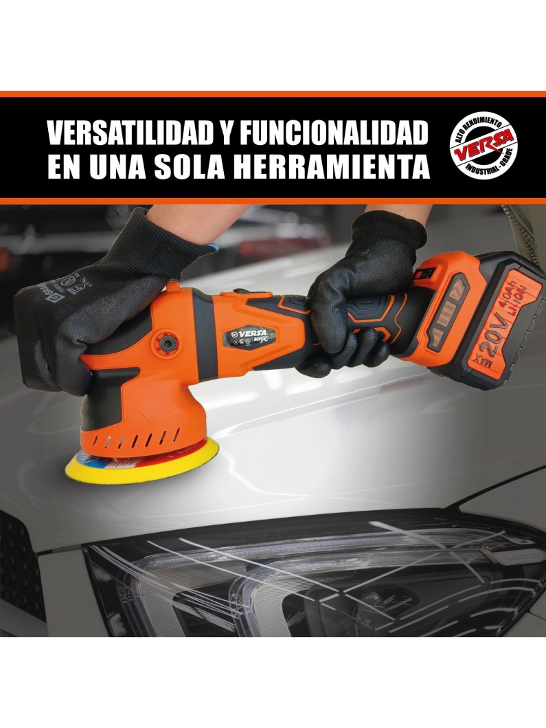 Pulidora Recargable Versa MAX 20V Brushless 125 mm