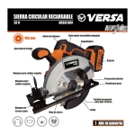 Sierra Circular Recargable Versa MAX 20V Brushless 165 mm