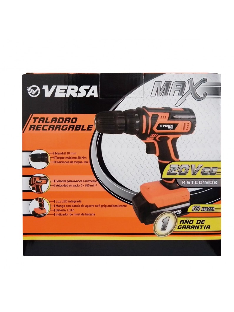 Taladro Recargable Versa MAX 20V 10 mm con Luz LED