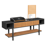 Cocina Exterior Vivre con Parrilla a Gas - Negro - Intermobili