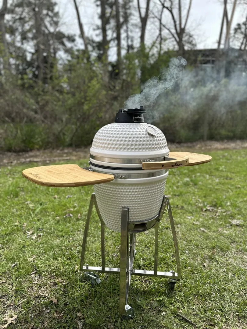 Kamado cerámico Tromen 18" - Blanco Mate